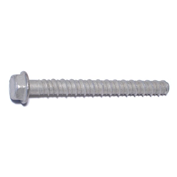 Tapcon Concrete Screw, 1/2" Dia., Hex, 5 in L, Steel Zinc Plated, 25 PK